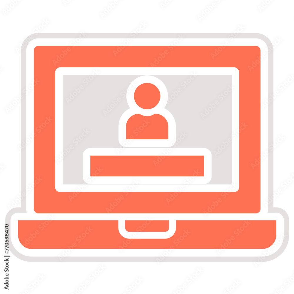 Computer login Vector Icon Design Illustration Computer login Vector Icon Design Illustration