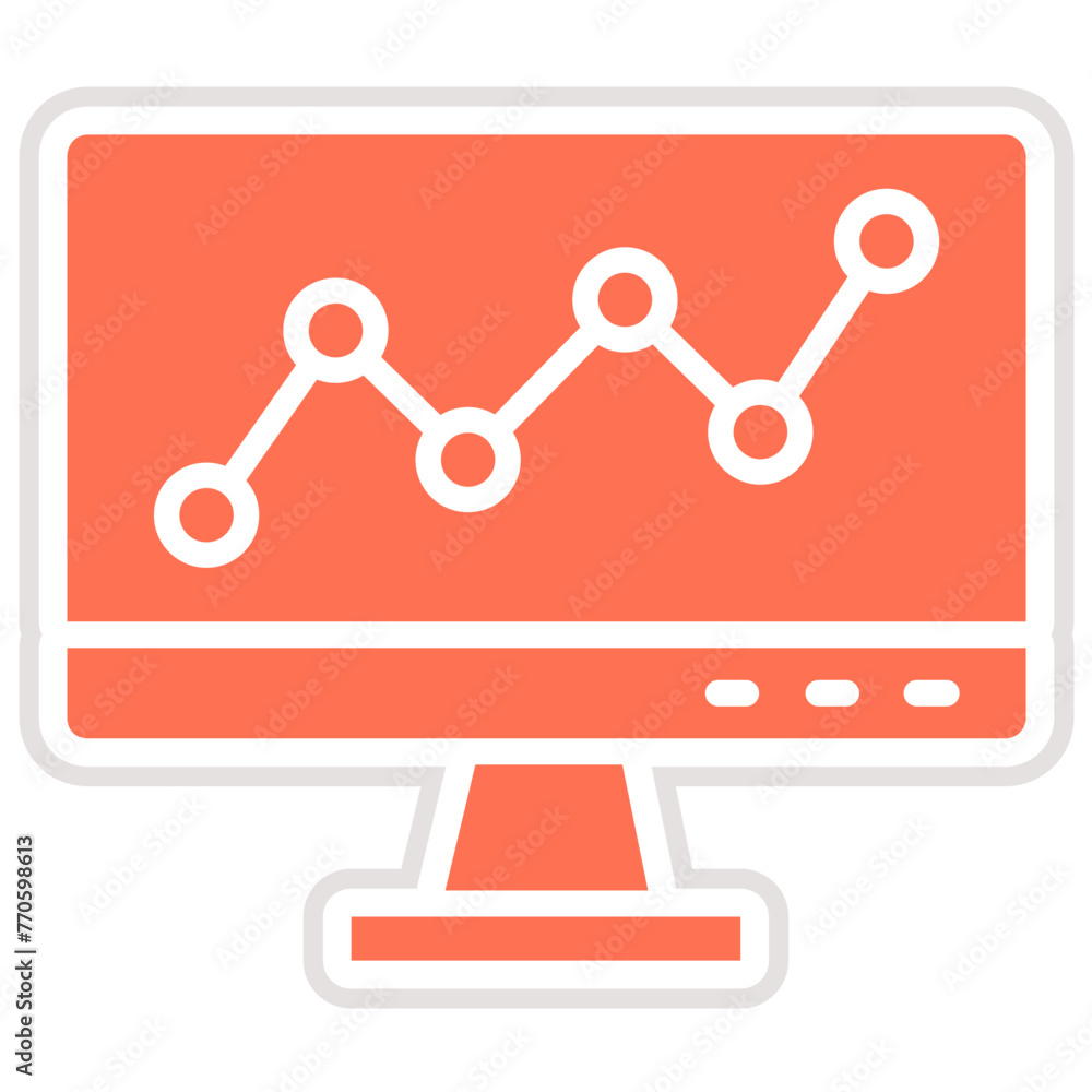 Line chart Vector Icon Design Illustration Line chart Vector Icon Design Illustration
