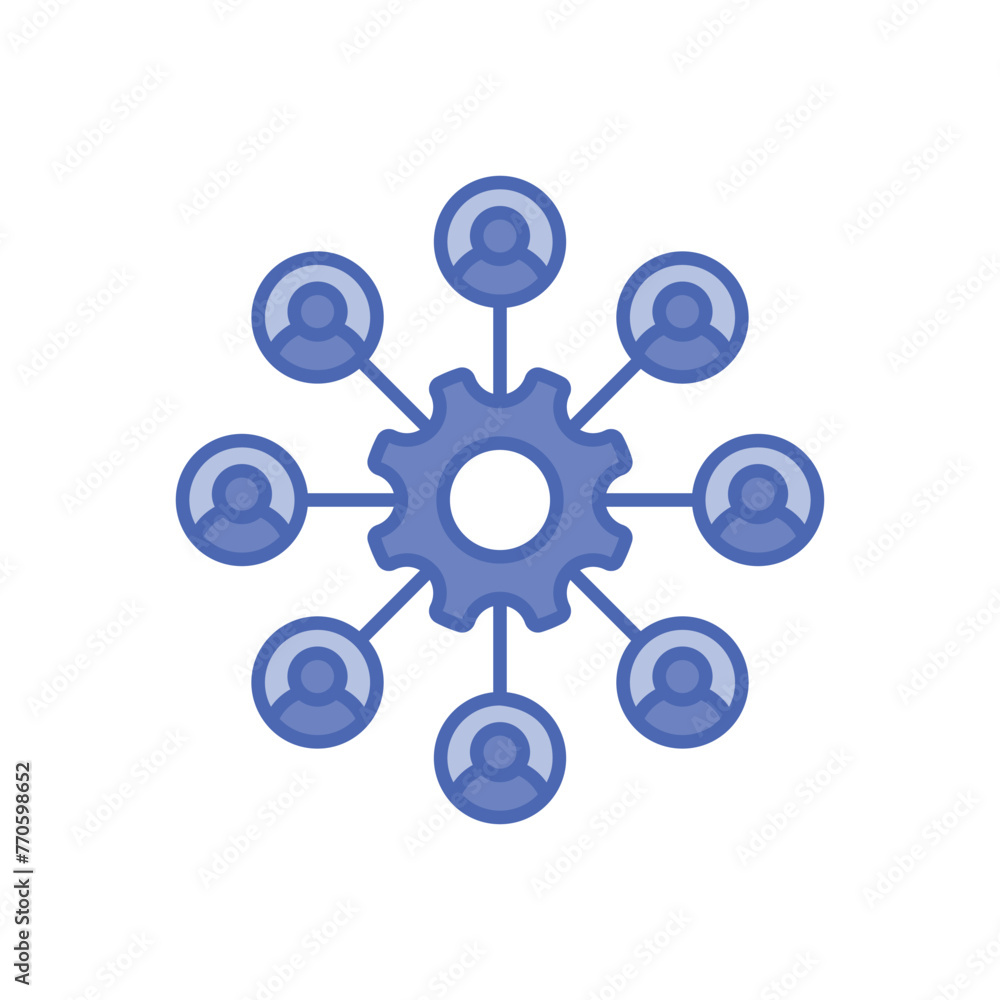 Blue Line Network vector icon Blue Line Network vector icon