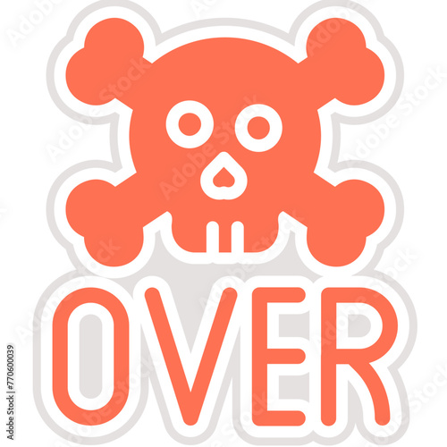 Game over Vector Icon Design Illustration