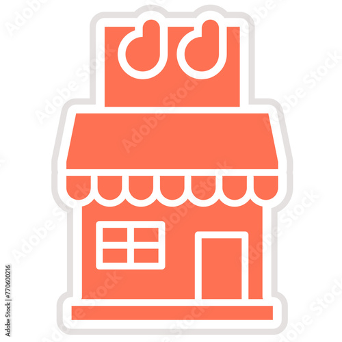 Meat shop Vector Icon Design Illustration