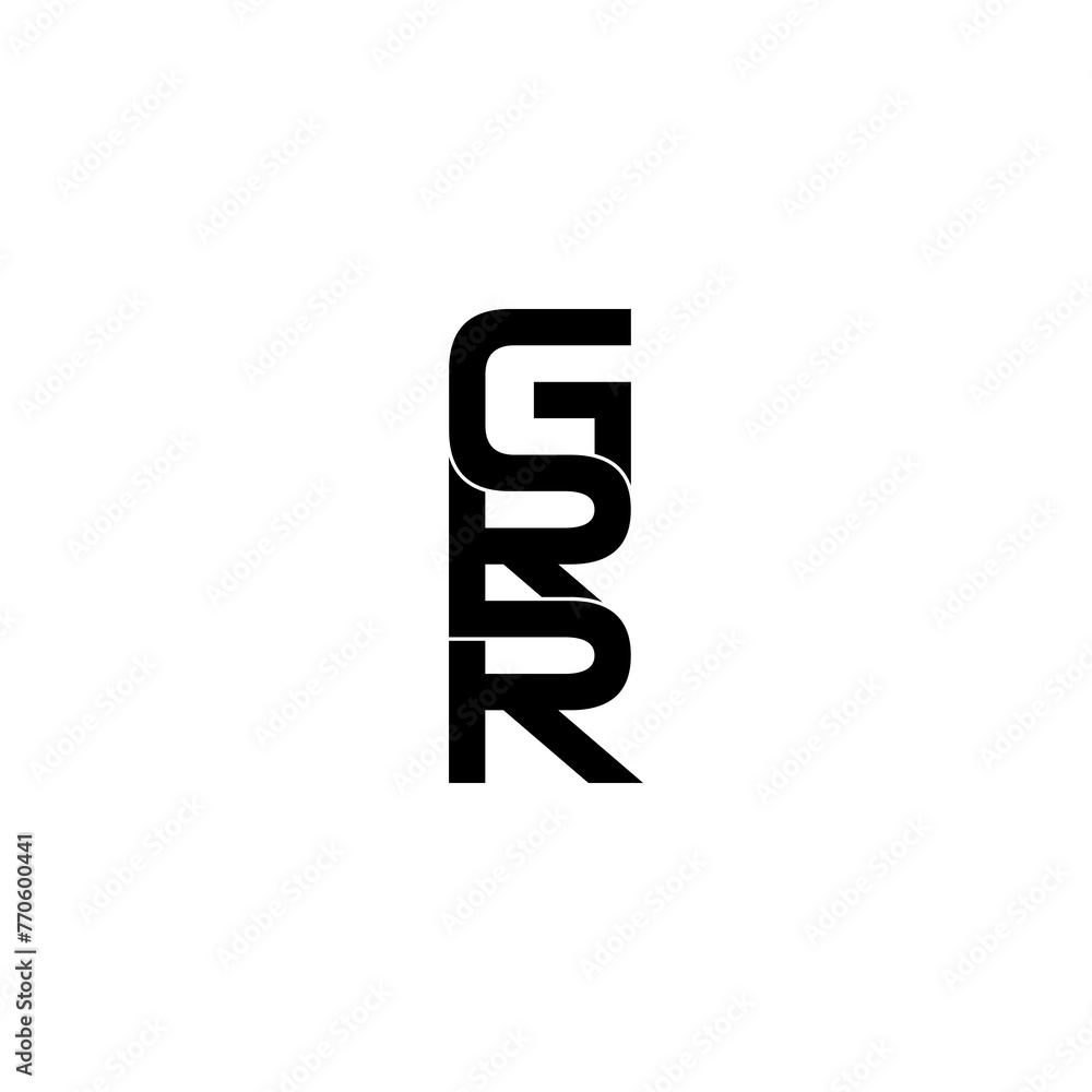 grr lettering initial monogram logo design grr lettering initial monogram logo design