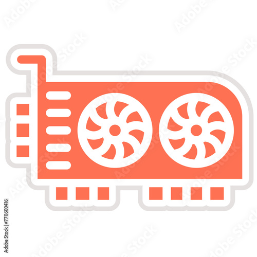 Graphic card Vector Icon Design Illustration