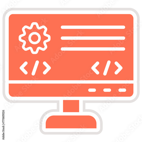 Backend Vector Icon Design Illustration