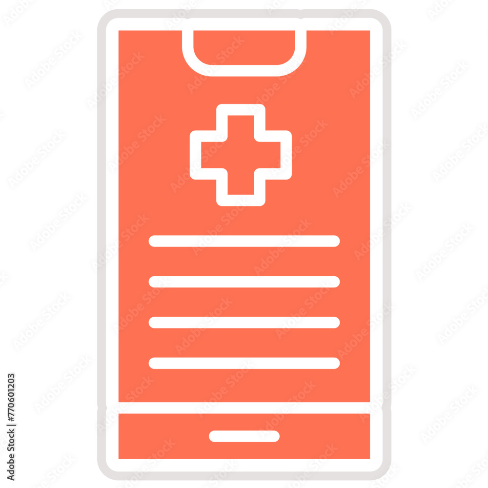 Obraz premium Mobile Phone Vector Icon Design Illustration