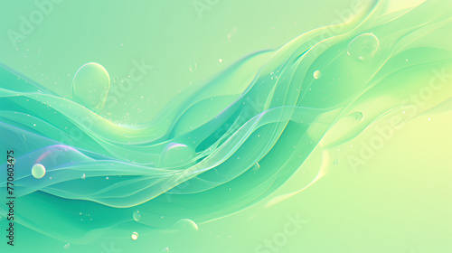 Abstract, exciting background with a predominance of light green and white colors photo
