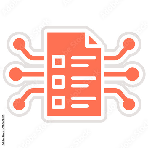 Smart Contract Vector Icon Design Illustration