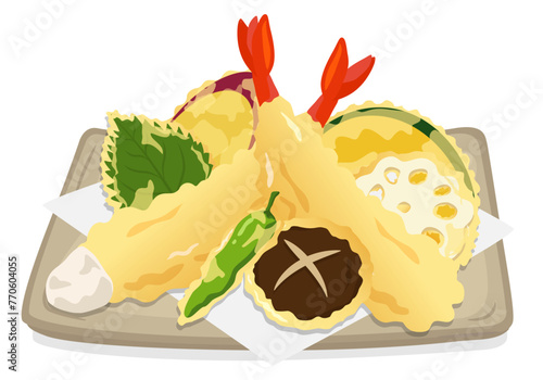 食べ物_和食_天ぷら_盛り合わせ 