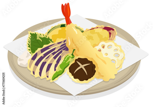 食べ物_和食_天ぷら_盛り合わせ