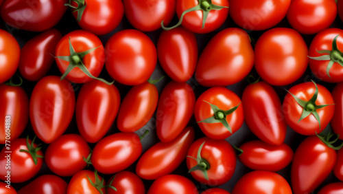 background of ripe red tomatoes. organic tomato closeup vegetable background  © MariКа