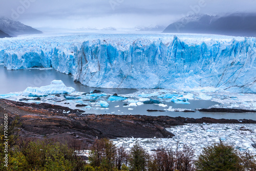 View of Perito Moreno Glacier, Los Glaciares National Park, Argentina.
