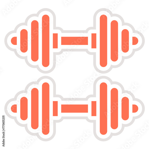 Barbell Vector Icon Design Illustration