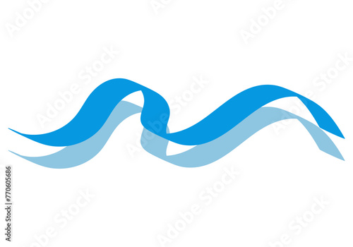 Icono de lazo azul en fondo blanco.