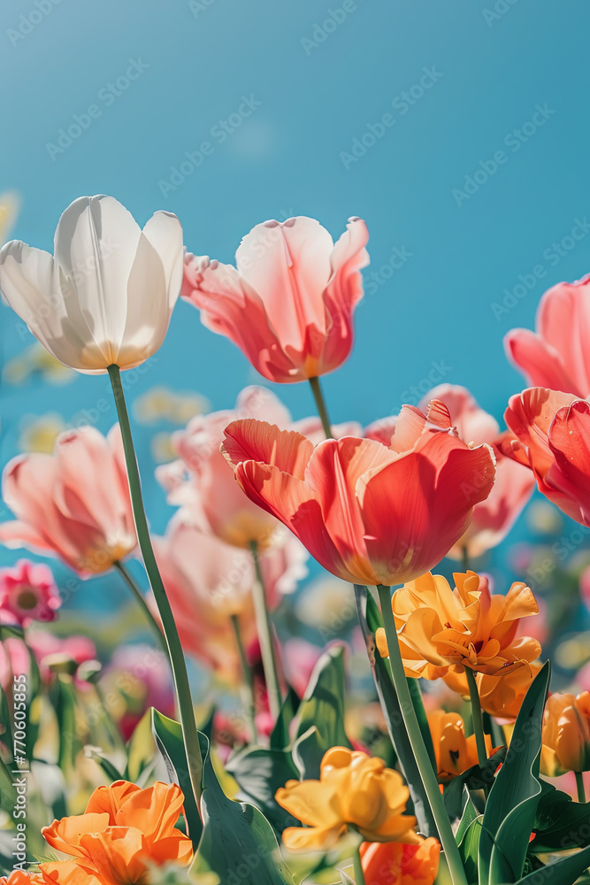 spring flowers background, sunny day spring flowers background, sunny day