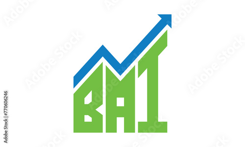 BAI financial logo design vector template.