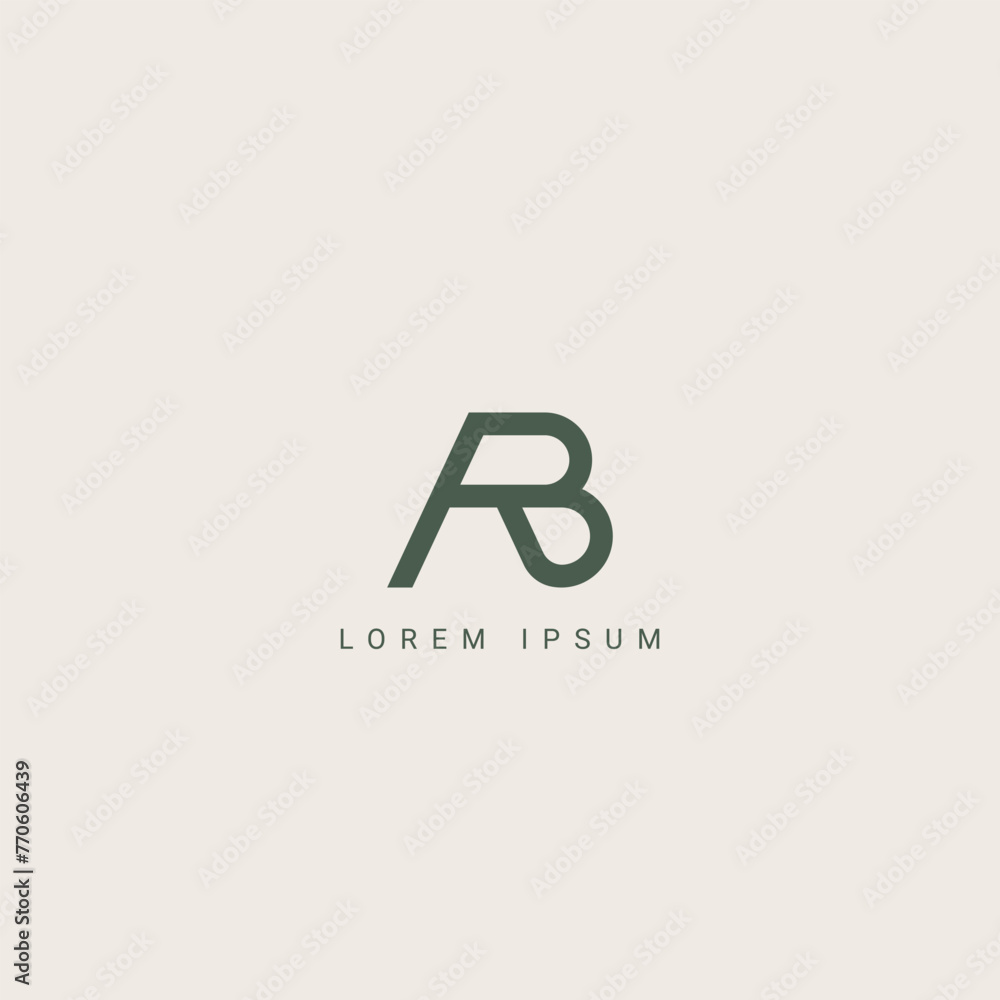 Minimal creative initial based AB logo and BA logo. Letter AB BA creative elegant monogram white color on black background Minimal creative initial based AB logo and BA logo. Letter AB BA creative elegant monogram white color on black background