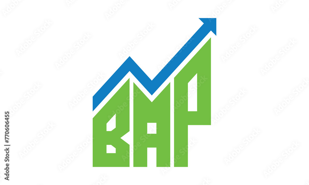 BAP financial logo design vector template.
