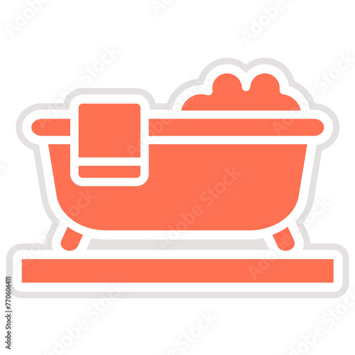 Bathtub Vector Icon Design Illustration