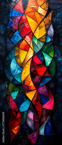 Colorful stained-glass window. Abstract background.