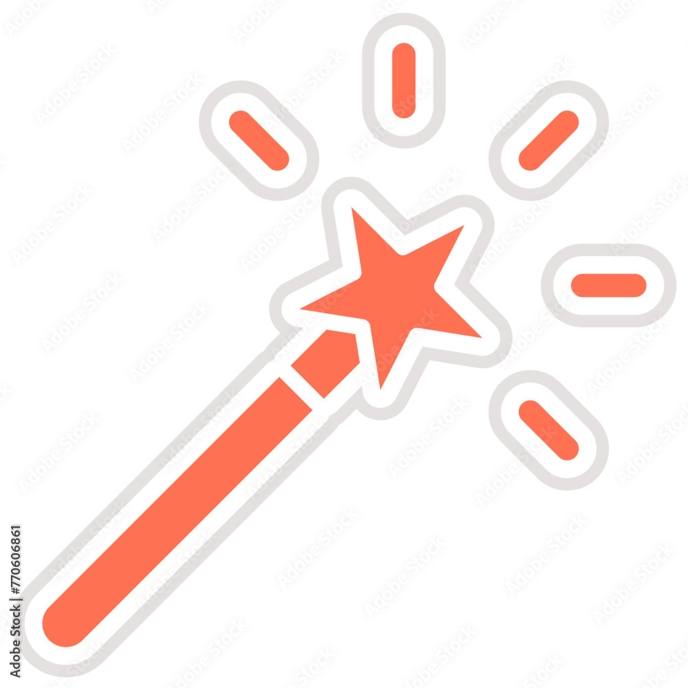 Magic Wand Vector Icon Design Illustration Magic Wand Vector Icon Design Illustration