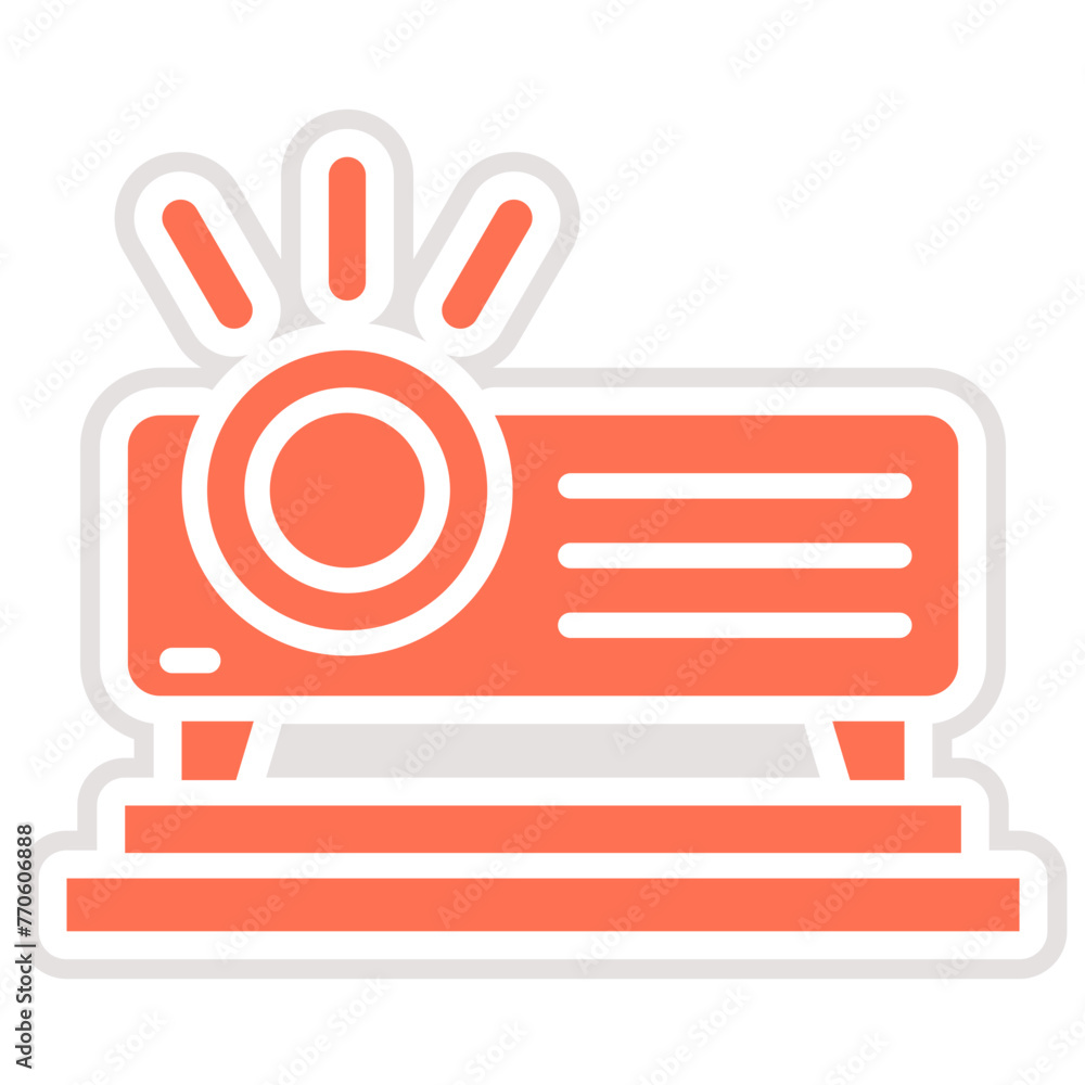 Projector Vector Icon Design Illustration Projector Vector Icon Design Illustration