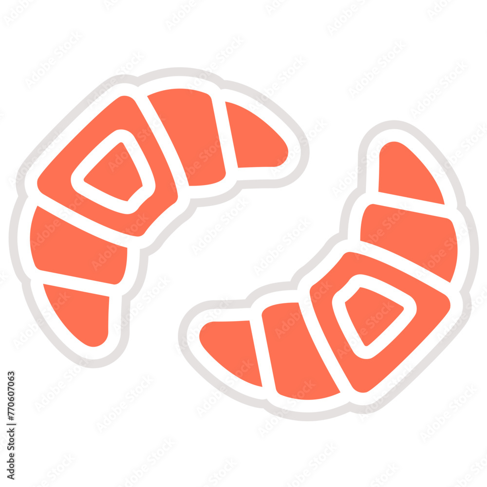 Croissant Vector Icon Design Illustration Croissant Vector Icon Design Illustration