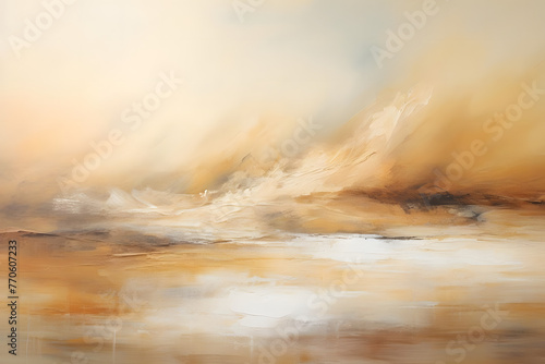 Sandy Desert Whispers, abstract landscape art