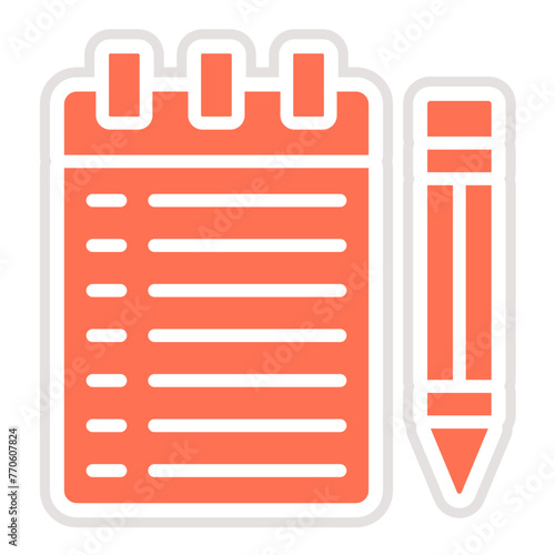 Notebook Vector Icon Design Illustration