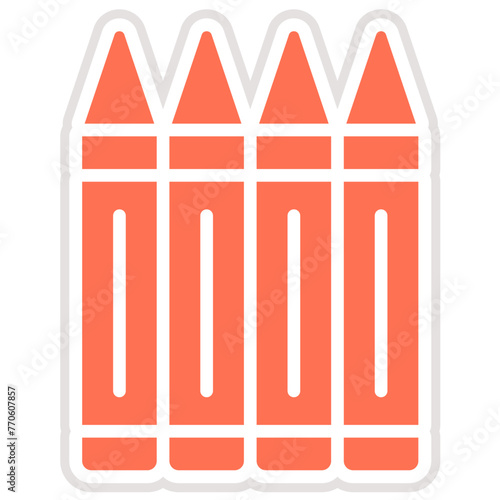 Crayons Vector Icon Design Illustration