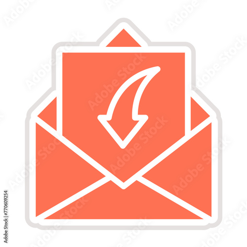 Receive Mail Vector Icon Design Illustration
