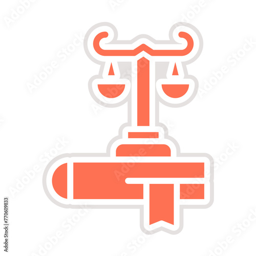 Law Vector Icon Design Illustration