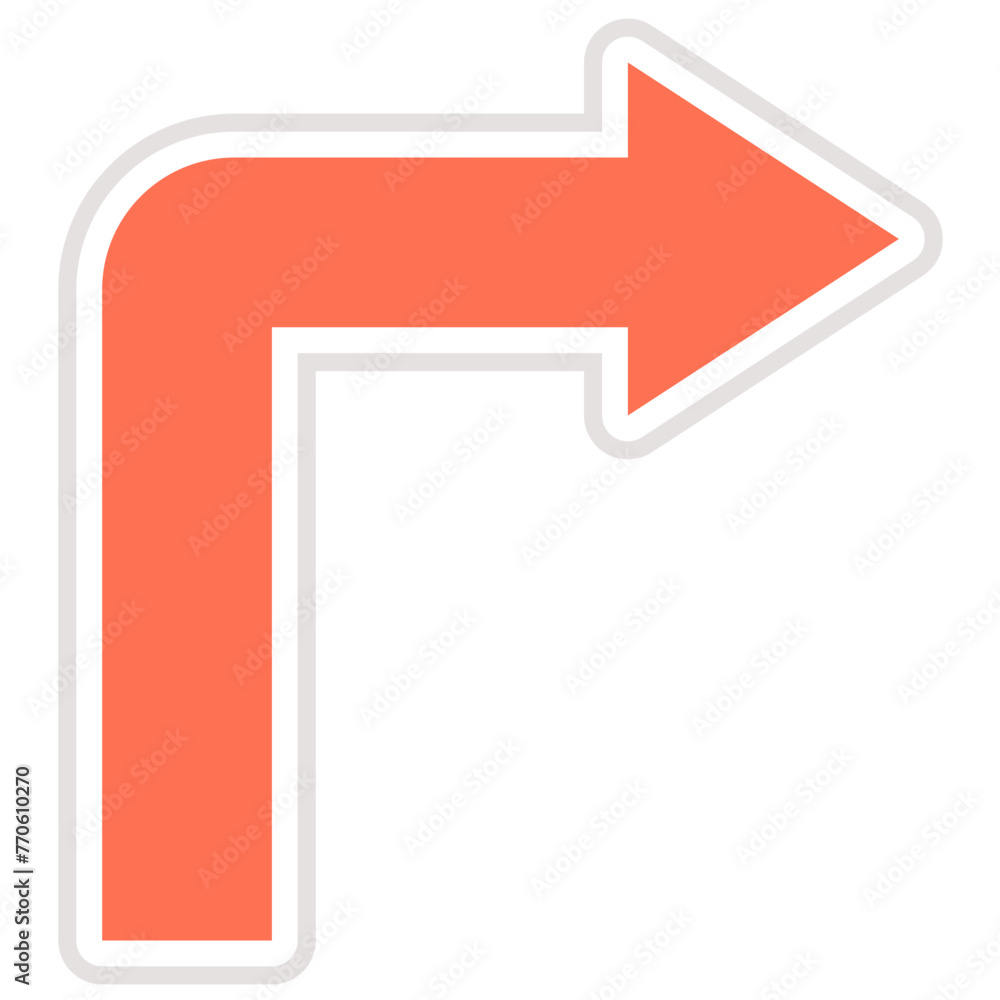 Turn right Vector Icon Design Illustration Turn right Vector Icon Design Illustration