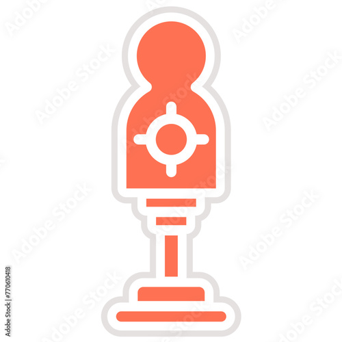 Police Shooting Vector Icon Design Illustration
