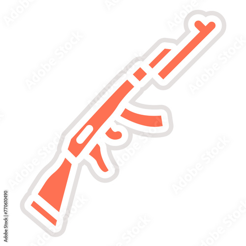 Police Gun Vector Icon Design Illustration