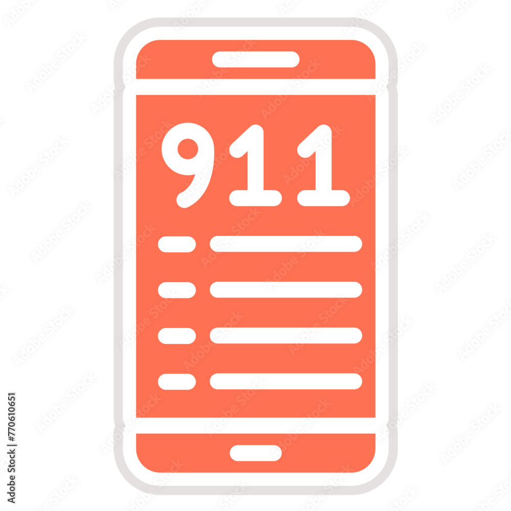 Call 911 Vector Icon Design Illustration Call 911 Vector Icon Design Illustration