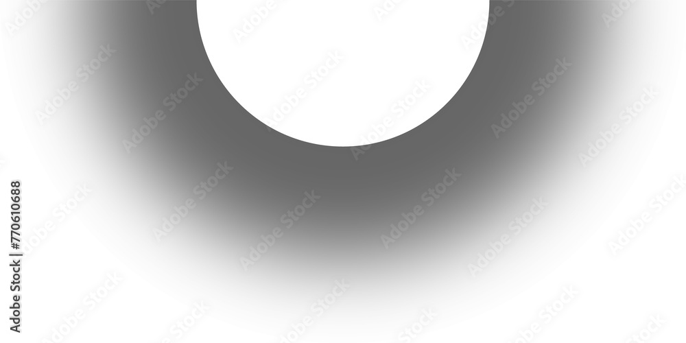 Gray Gradient Transparent Semicircle Shadow