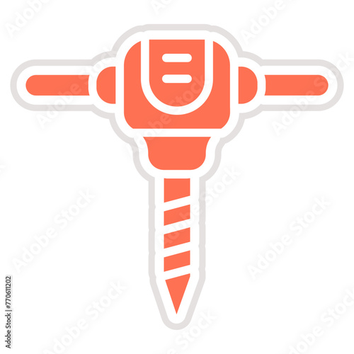 Drain Auger Vector Icon Design Illustration