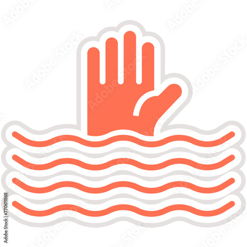 Drown Vector Icon Design Illustration