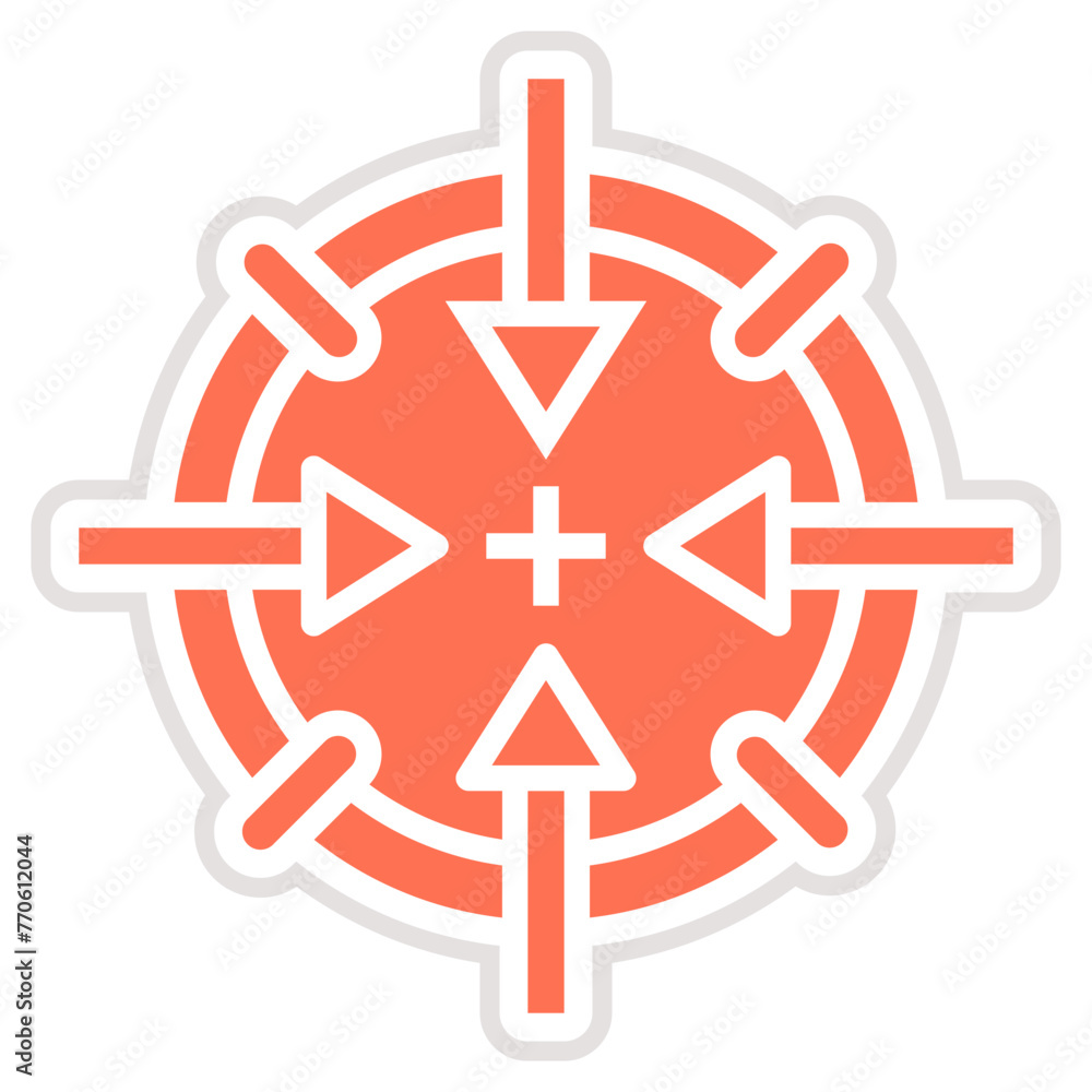 Red Dot Sight Vector Icon Design Illustration Red Dot Sight Vector Icon Design Illustration
