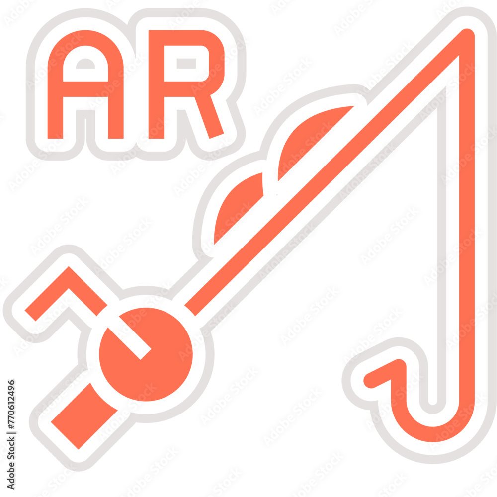 Ar Fishing Vector Icon Design Illustration Ar Fishing Vector Icon Design Illustration