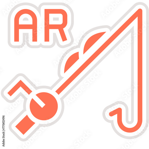 Ar Fishing Vector Icon Design Illustration