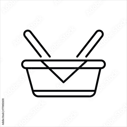 Picnic Basket icon editable stock vector