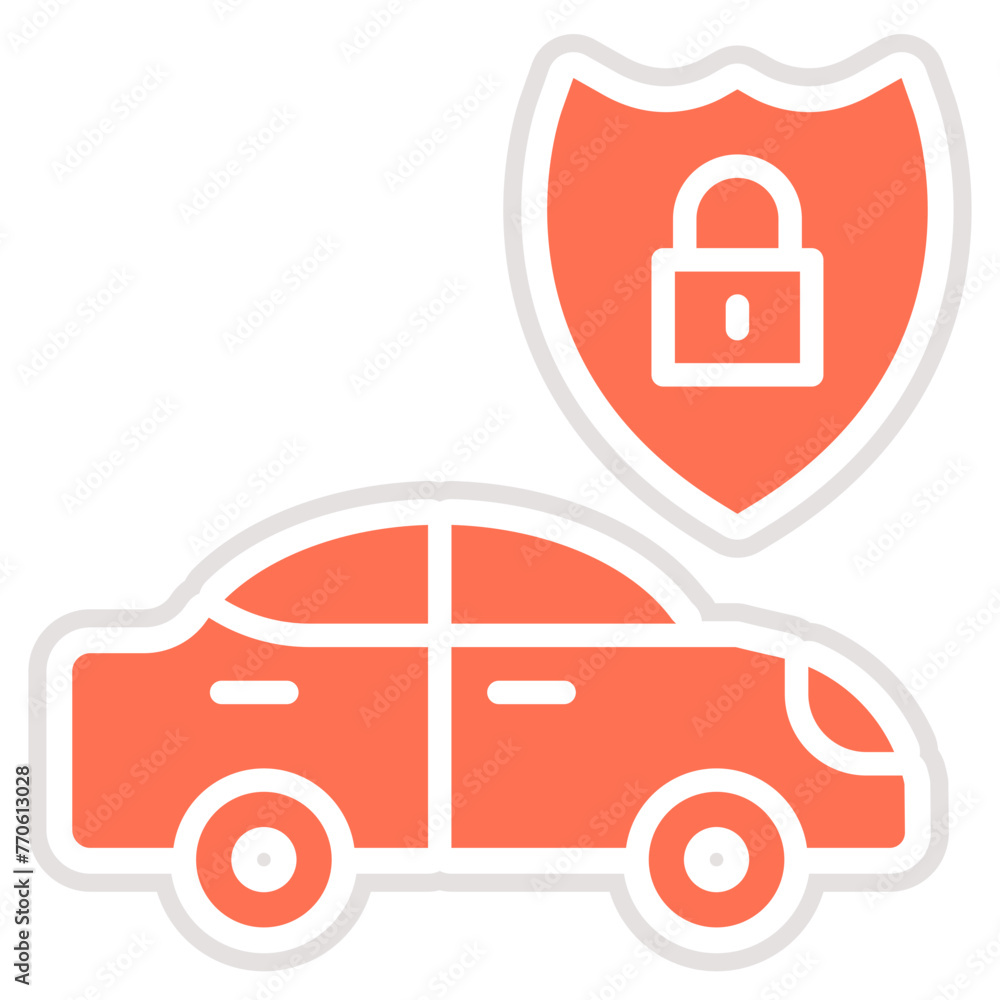 Anti Theft System Vector Icon Design Illustration