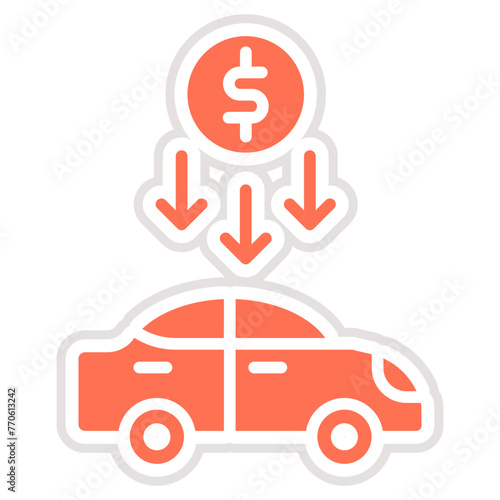 Down Payment Vector Icon Design Illustration