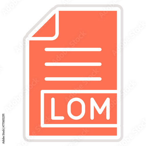 LOM Vector Icon Design Illustration