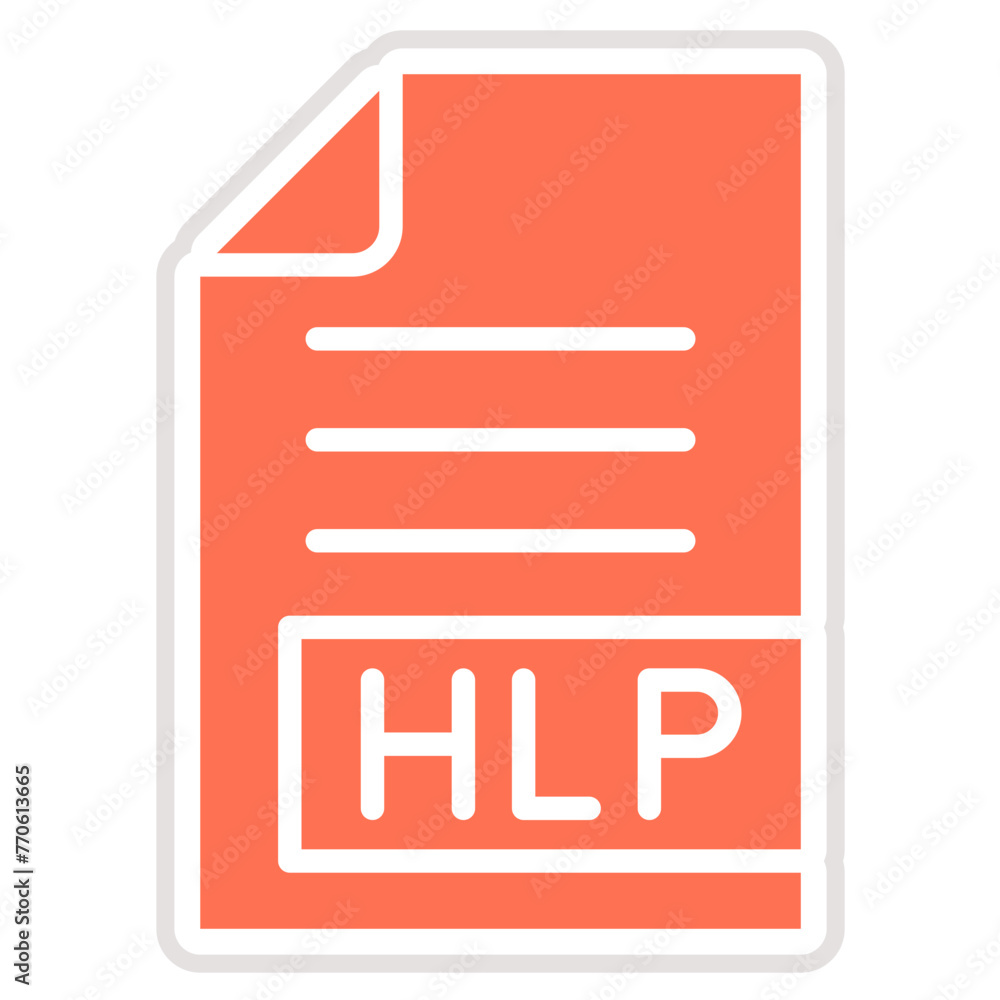 HLP Vector Icon Design Illustration HLP Vector Icon Design Illustration