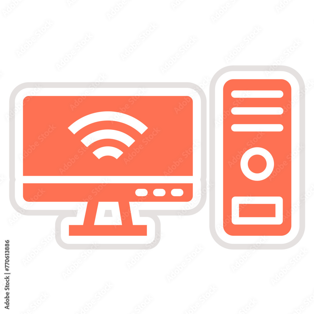Computer Vector Icon Design Illustration Computer Vector Icon Design Illustration