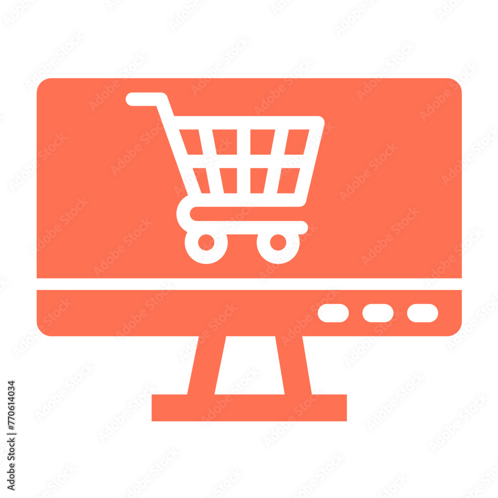 Online shopping Vector Icon Design Illustration Online shopping Vector Icon Design Illustration