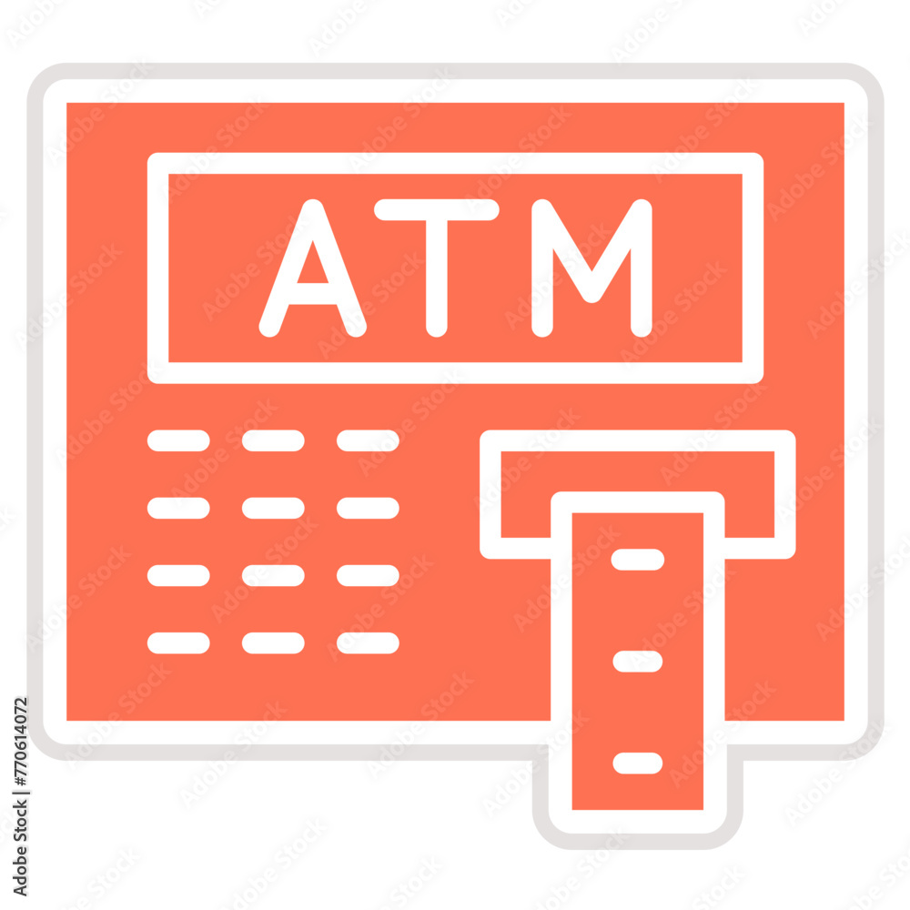 Atm machine Vector Icon Design Illustration Atm machine Vector Icon Design Illustration