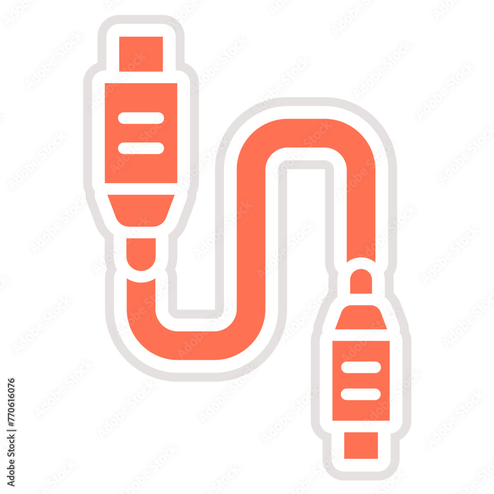 Cable Vector Icon Design Illustration Cable Vector Icon Design Illustration